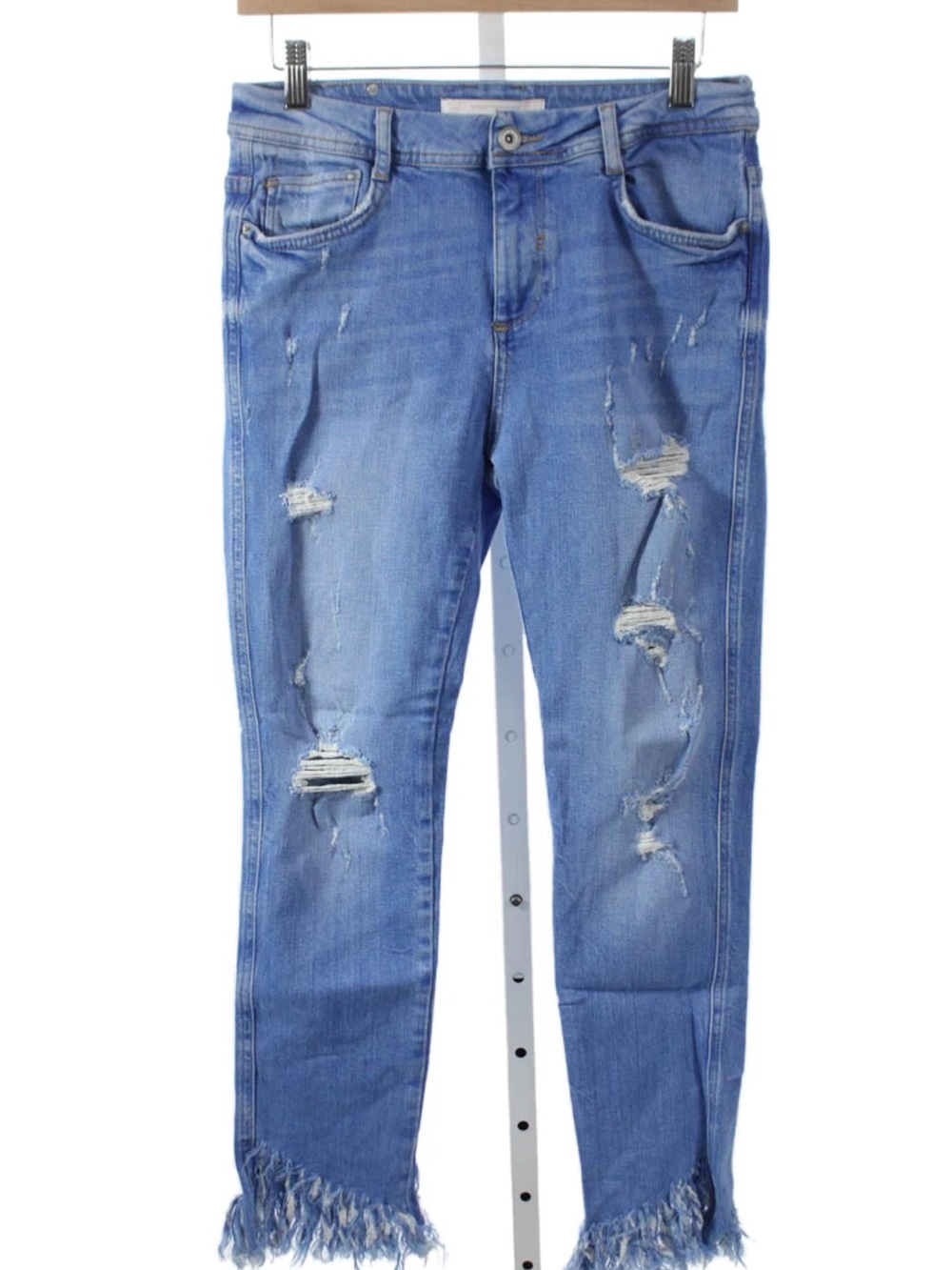 Zara Trafaluc Women Skinny Jeans Blue Jeans - Raw Hem Size 4 👖😍👖